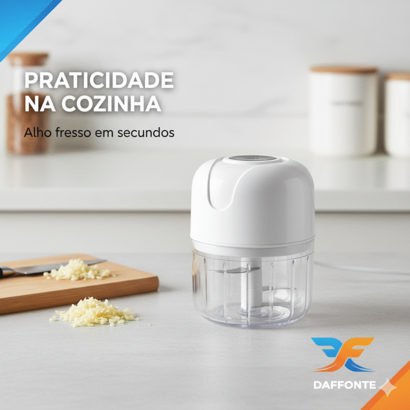 Mini Processador Elétrico Moedor Carne Vegetais Alho