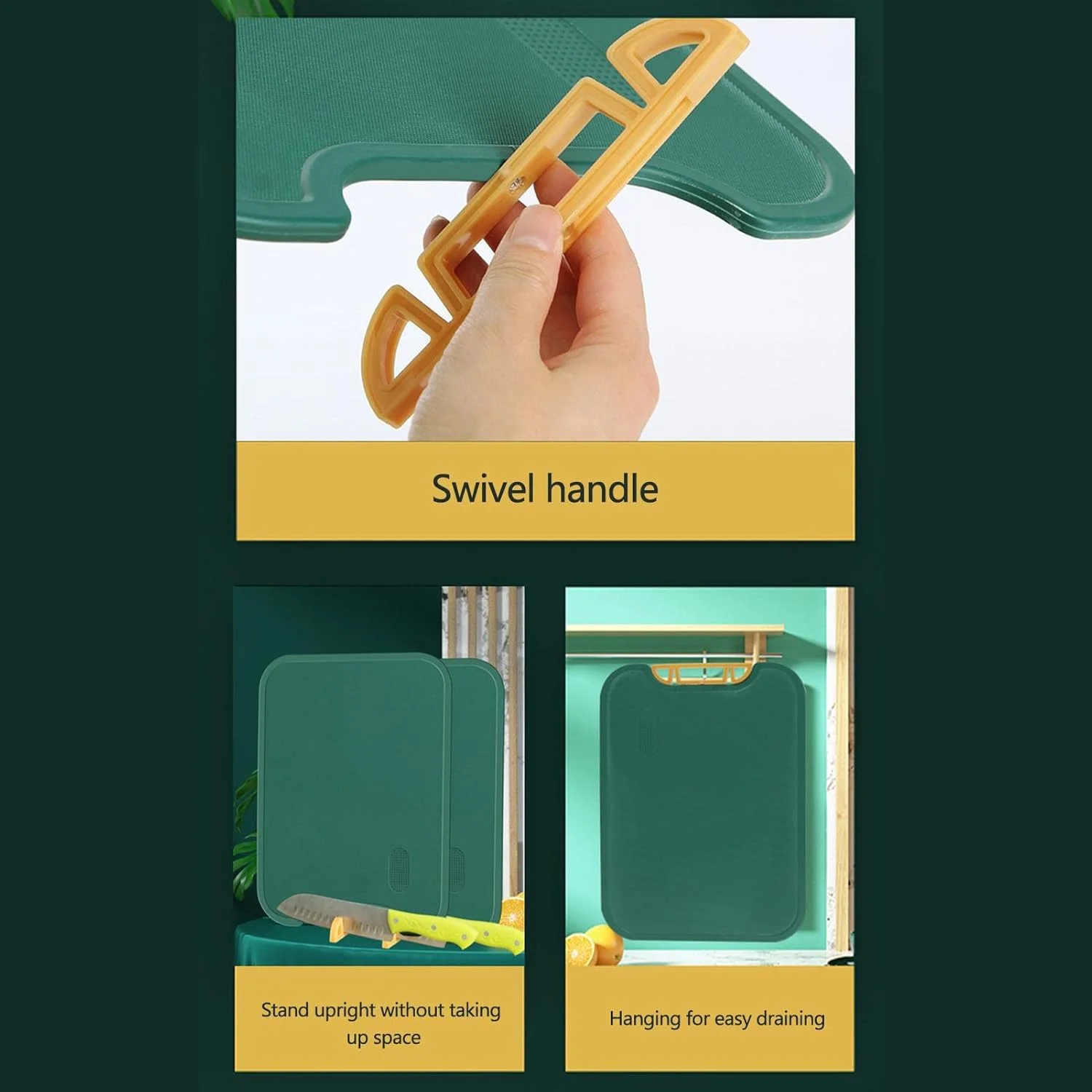 Tábua de corte retangular para cozinha acampamento acessórios pendurável cortar vegetais carne assar cozinhar prática durável - Imagem 2