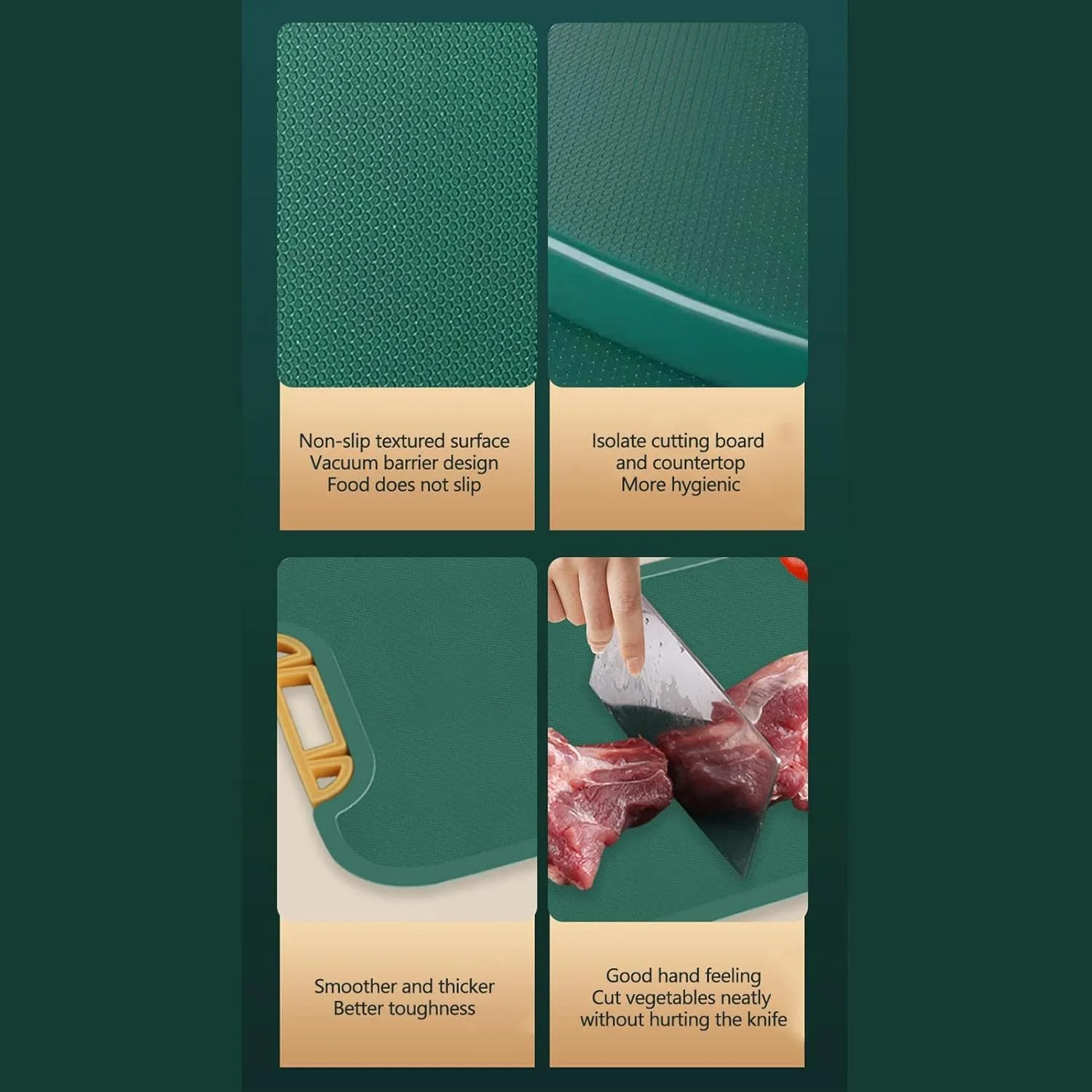 Tábua de corte retangular para cozinha acampamento acessórios pendurável cortar vegetais carne assar cozinhar prática durável - Imagem 4