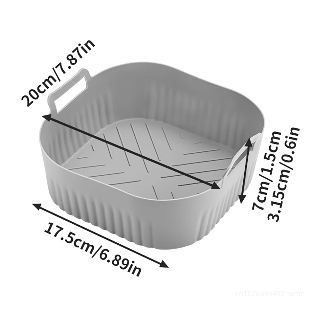 Molde de fritadeira de ar de silicone de 20cm para fritadeira de ar Philips Série 2000 4.2L NA229 Acessórios de fritadeira de ar reutilizáveis em vez de papel de cozimento - Imagem 3