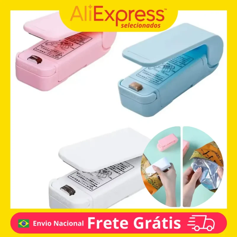 Selador de Alimentos Portátil Embalagem a Vácuo Selador Térmico Máquina de Fechamento Saco Plástico Conservação Cozinha